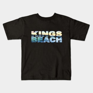 KINGS BEACH - Sunshine Coast surfing the sunset Kids T-Shirt